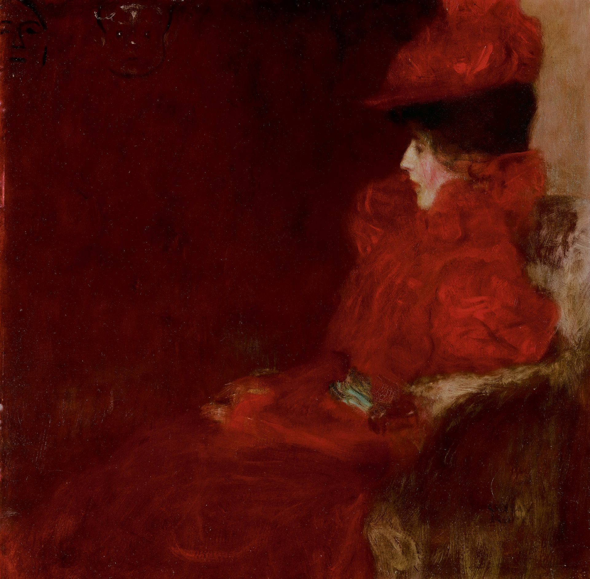 Gustav Klimt - Woman in an armchair. Dame im fauteuil 1897-1898